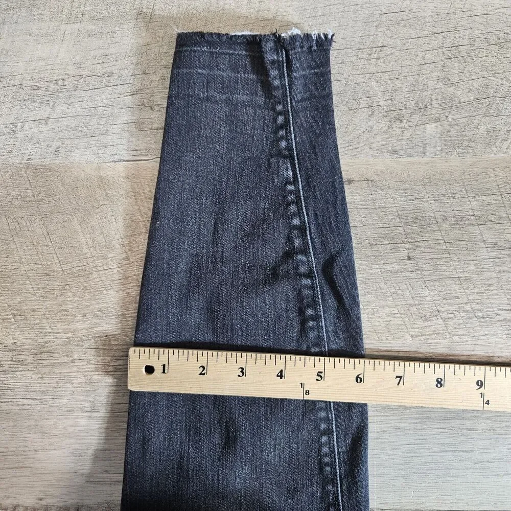 Spanx Jeans Womens Large L Black Ankle Skinny Stretch Distressed 20213R - Picture 16 of 16